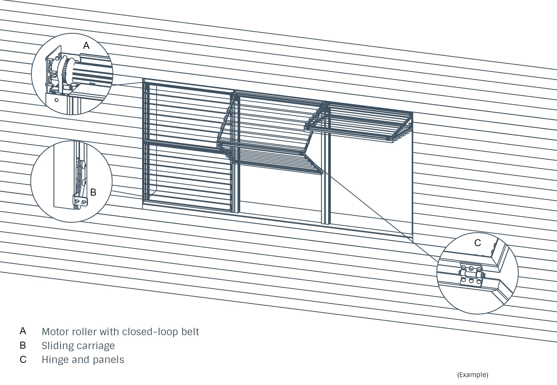 Motorized frame fpr sunshade lifter