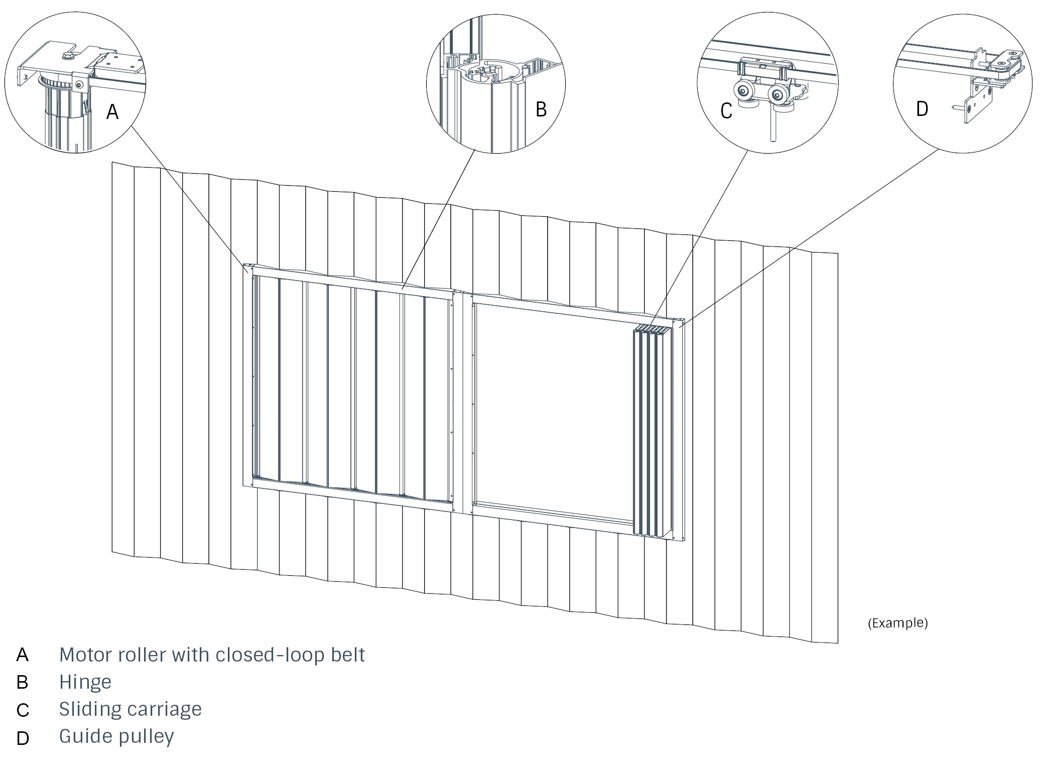 Folding shutter