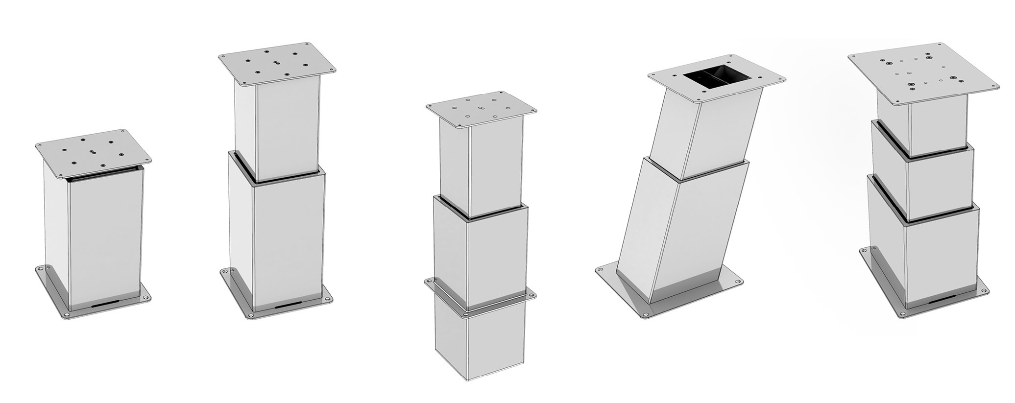 Configuration of Motorized telescopic table leg